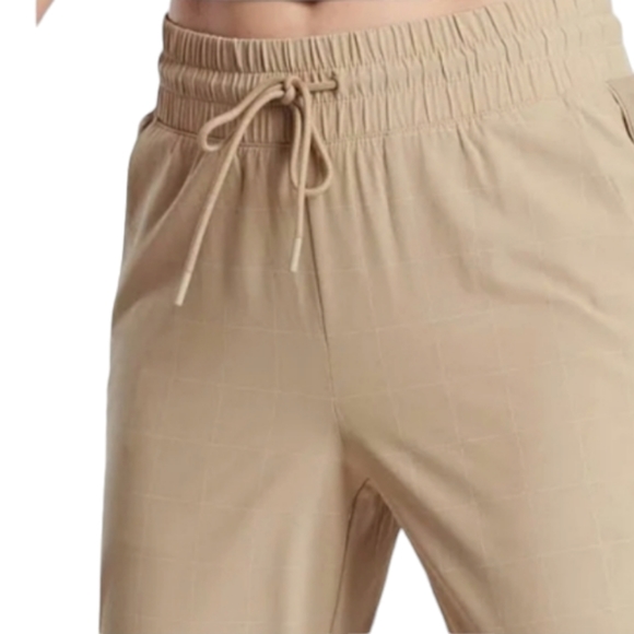 Athleta Brooklyn Textured Jogger Pants Silt Taupe Khaki Tan Women's Size 20 - Picture 4 of 15